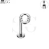 SG3096 G23 Titanium Letter Nose Rings with Zircon – Stylish Initial Piercing Jewelry - Image 16