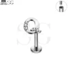 SG3096 G23 Titanium Letter Nose Rings with Zircon – Stylish Initial Piercing Jewelry - Image 18