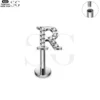 SG3096 G23 Titanium Letter Nose Rings with Zircon – Stylish Initial Piercing Jewelry - Image 19