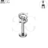 SG3096 G23 Titanium Letter Nose Rings with Zircon – Stylish Initial Piercing Jewelry - Image 20