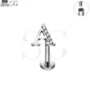 SG3096 G23 Titanium Letter Nose Rings with Zircon – Stylish Initial Piercing Jewelry - Image 3