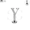 SG3096 G23 Titanium Letter Nose Rings with Zircon – Stylish Initial Piercing Jewelry - Image 23