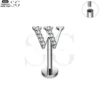 SG3096 G23 Titanium Letter Nose Rings with Zircon – Stylish Initial Piercing Jewelry - Image 24