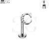 SG3096 G23 Titanium Letter Nose Rings with Zircon – Stylish Initial Piercing Jewelry - Image 5