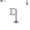 SG3096 G23 Titanium Letter Nose Rings with Zircon – Stylish Initial Piercing Jewelry - Image 6