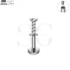 SG3096 G23 Titanium Letter Nose Rings with Zircon – Stylish Initial Piercing Jewelry - Image 10