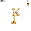 SG3096 G23 Titanium Letter Nose Rings with Zircon – Stylish Initial Piercing Jewelry - Image 49