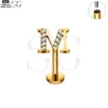 SG3096 G23 Titanium Letter Nose Rings with Zircon – Stylish Initial Piercing Jewelry - Image 50