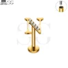 SG3096 G23 Titanium Letter Nose Rings with Zircon – Stylish Initial Piercing Jewelry - Image 44