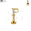 SG3096 G23 Titanium Letter Nose Rings with Zircon – Stylish Initial Piercing Jewelry - Image 32
