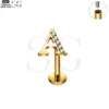 SG3096 G23 Titanium Letter Nose Rings with Zircon – Stylish Initial Piercing Jewelry - Image 35