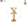 SG3096 G23 Titanium Letter Nose Rings with Zircon – Stylish Initial Piercing Jewelry - Image 46