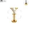 SG3096 G23 Titanium Letter Nose Rings with Zircon – Stylish Initial Piercing Jewelry - Image 37