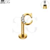 SG3096 G23 Titanium Letter Nose Rings with Zircon – Stylish Initial Piercing Jewelry - Image 41