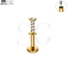 SG3096 G23 Titanium Letter Nose Rings with Zircon – Stylish Initial Piercing Jewelry - Image 30