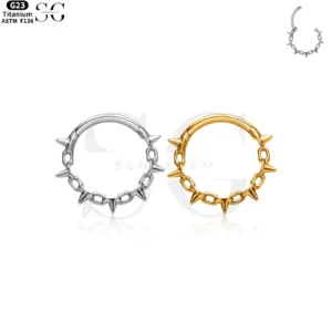 SG3008 ASTM-F136 Titanium Punk Style Hoop-Großhandel Piercing Schmuck