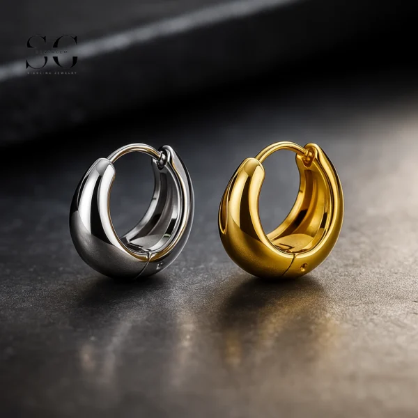 SG3017 316L Titanium Hoop Earrings – Durable & Stylish Piercing Jewelry