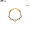 SG3011 G23 Titanium Crystal Crescent Nose Ring – Elegant Piercing Jewelry - Image 2