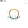 SG3023 G23 Titanium Crystal and Opal Nose Ring – Elegant Piercing Jewelry - Image 4