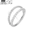 SG3029 G23 Titanium Crystal Double Band Nose Ring – Elegant Piercing Jewelry - Image 2
