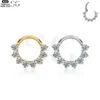 SG3031 G23 Titanium Crystal Crescent Nose Ring – Elegant Piercing Jewelry