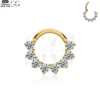 SG3031 G23 Titanium Crystal Crescent Nose Ring – Elegant Piercing Jewelry - Image 3