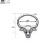SG3033 G23 Titanium Bull Nose Ring – Unique Animal Piercing Jewelry - Image 2