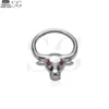 SG3033 G23 Titanium Bull Nose Ring – Unique Animal Piercing Jewelry - Image 5