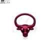 SG3033 G23 Titanium Bull Nose Ring – Unique Animal Piercing Jewelry - Image 4