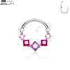 SG3041 G23 Titanium Crystal Square Nose Ring – Elegant Piercing Jewelry - Image 7