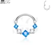 SG3041 G23 Titanium Crystal Square Nose Ring – Elegant Piercing Jewelry - Image 6