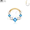 SG3041 G23 Titanium Crystal Square Nose Ring – Elegant Piercing Jewelry - Image 3
