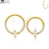 SG3066 G23 Titanium Crystal Marquise Nose Ring – Elegant Piercing Jewelry - Image 2