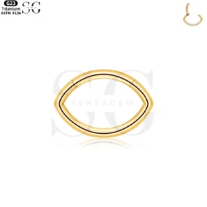 SG3087 316L Stainless Steel/F136 Titanium Nose Ring – Oval Design Hypoallergenic Piercing Jewelry