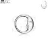 SG3094 G23 Titanium Crescent Moon Face Nose Ring – Unique Piercing Jewelry - Image 3