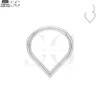 SG3097 G23 Titanium V-Shaped Nose Ring with Zircon – Elegant Piercing Jewelry - Image 4