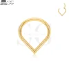 SG3097 G23 Titanium V-Shaped Nose Ring with Zircon – Elegant Piercing Jewelry - Image 2