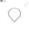 SG3097 G23 Titanium V-Shaped Nose Ring with Zircon – Elegant Piercing Jewelry