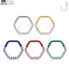SG3098 ASTM-F136 Titanium Hexagon Clicker – Premium Piercing Jewelry