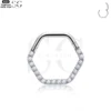 SG3098 ASTM-F136 Titanium Hexagon Clicker – Premium Piercing Jewelry - Image 2