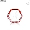 SG3098 ASTM-F136 Titanium Hexagon Clicker – Premium Piercing Jewelry - Image 6
