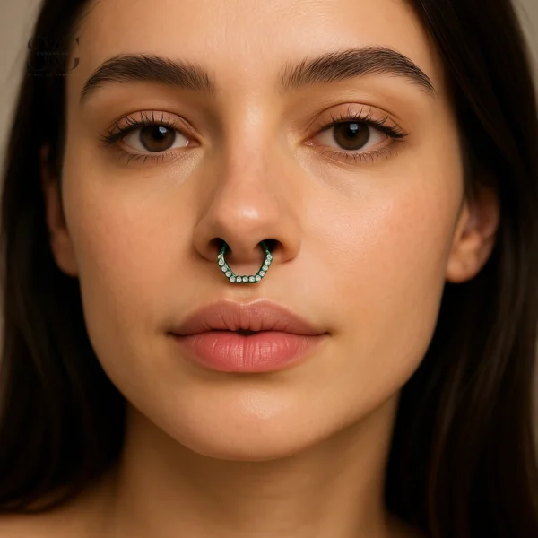 SG3098 ASTM-F136 Titanium Hexagon Clicker – Premium Piercing Jewelry