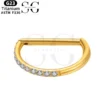 SG3099 - Premium Titanium Hinged Segment Ring with CZ Pave – ASTM F136 - Image 3