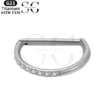 SG3099 - Premium Titanium Hinged Segment Ring with CZ Pave – ASTM F136 - Image 2