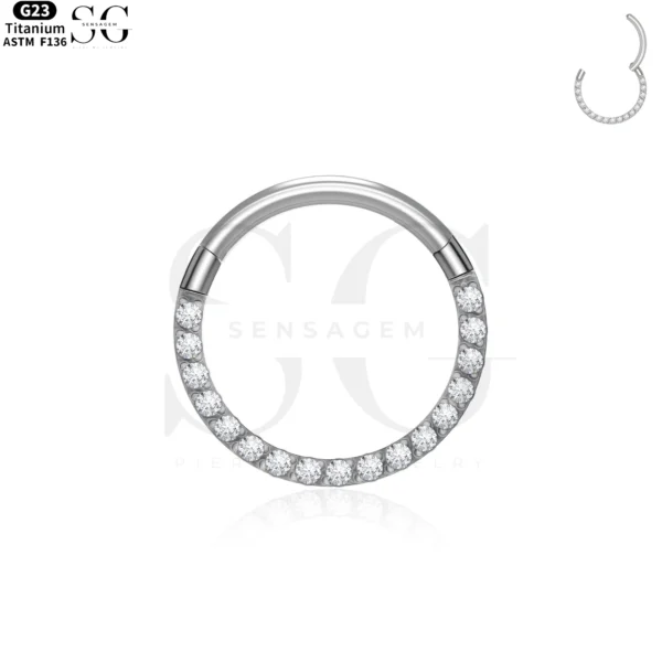 SG3101 - Round Zircon Titanium Clicker – ASTM F136 - Image 2