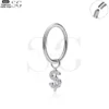 SG3105 - Dollar Sign Zircon Titanium Clicker – ASTM F136 - Image 3