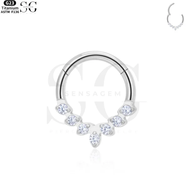 SG3162 - ASTM F136 Titanium Teardrop Nose Ring Wholesale