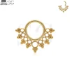 SG3166 - ASTM F136 Titanium Multi-Ball Engraved Nose Ring Wholesale - Image 2