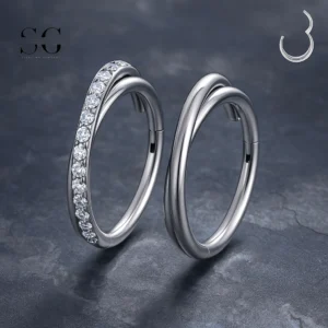 SG3173 - ASTM F136 Titanium Twisted Nose Ring