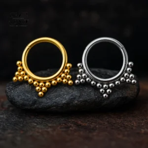SG3174 - ASTM F136 Titanium Multi-Ball Nose Ring Wholesale